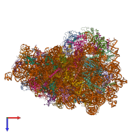 PDB entry 6lu8 coloured by chain, top view.