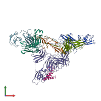 PDB entry 6lxw coloured by chain, front view.