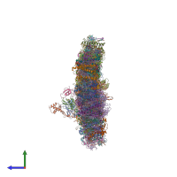PDB entry 6ly5 coloured by chain, side view.