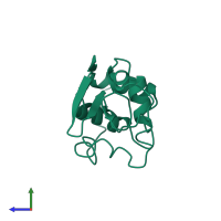 PDB entry 6lyt coloured by chain, side view.