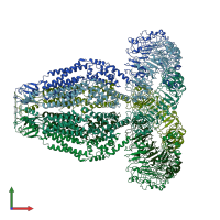 PDB entry 6m04 coloured by chain, front view.