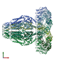 PDB entry 6m04 coloured by chain, front view.