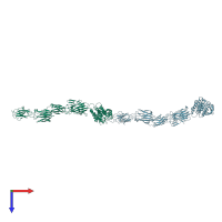 PDB entry 6m48 coloured by chain, top view.