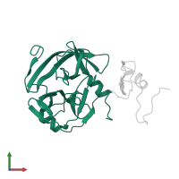 Peptidase S39 domain-containing protein in PDB entry 6m78, assembly 1, front view.