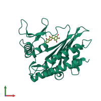 PDB entry 6m88 coloured by chain, front view.