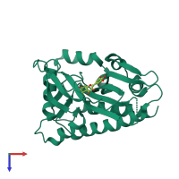 PDB entry 6m88 coloured by chain, top view.