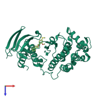 PDB entry 6m95 coloured by chain, top view.