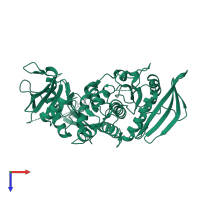 Tyrosine-protein phosphatase non-receptor type 11 in PDB entry 6mda, assembly 1, top view.