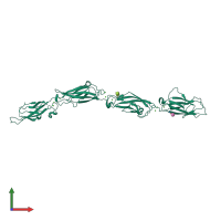 PDB entry 6mga coloured by chain, front view.