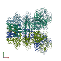 PDB entry 6miz coloured by chain, front view.