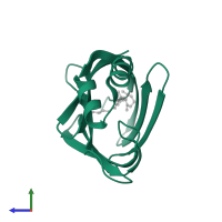 Cellular retinoic acid-binding protein 2 in PDB entry 6moq, assembly 1, side view.