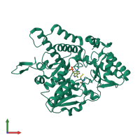 PDB entry 6mr2 coloured by chain, front view.