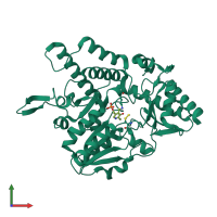 PDB entry 6mr6 coloured by chain, front view.