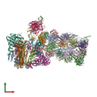 PDB 6msb coloured by chain and viewed from the front.