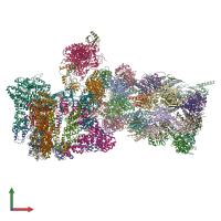 PDB entry 6msd coloured by chain, front view.