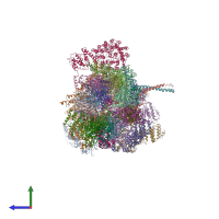 PDB entry 6mse coloured by chain, side view.