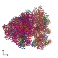 PDB entry 6mtb coloured by chain, front view.