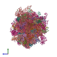 PDB entry 6mtb coloured by chain, side view.