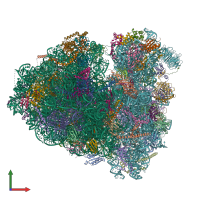 PDB entry 6mtd coloured by chain, front view.
