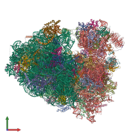PDB entry 6mte coloured by chain, front view.
