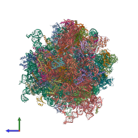 PDB entry 6mte coloured by chain, side view.