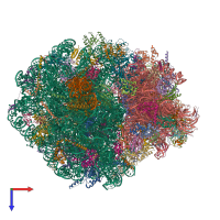 PDB entry 6mte coloured by chain, top view.
