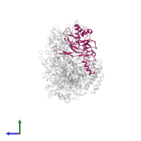 CRISPR system Cms protein Csm4 in PDB entry 6mur, assembly 1, side view.