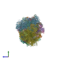 PDB entry 6n1d coloured by chain, side view.