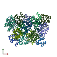 PDB entry 6n1h coloured by chain, front view.
