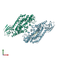 PDB entry 6n2w coloured by chain, front view.