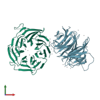 PDB entry 6n31 coloured by chain, front view.