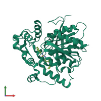 PDB entry 6n3k coloured by chain, front view.