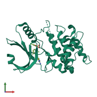 PDB entry 6n3o coloured by chain, front view.