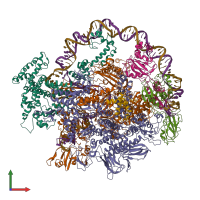 PDB entry 6n4c coloured by chain, front view.