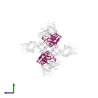 Fab heavy chain in PDB entry 6n4q, assembly 1, side view.