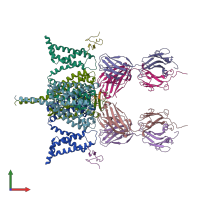 PDB entry 6n4r coloured by chain, front view.