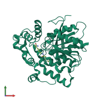 PDB entry 6n5f coloured by chain, front view.