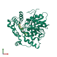 PDB entry 6n5h coloured by chain, front view.