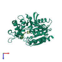 PDB entry 6n5h coloured by chain, top view.