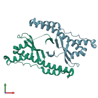 PDB entry 6n5z coloured by chain, front view.
