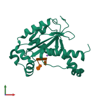 PDB entry 6n6c coloured by chain, front view.