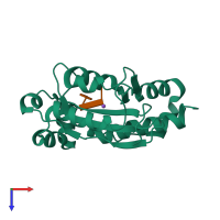 PDB entry 6n6c coloured by chain, top view.