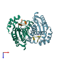 PDB entry 6n6i coloured by chain, top view.