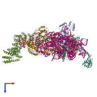 PDB entry 6n7x coloured by chain, top view.