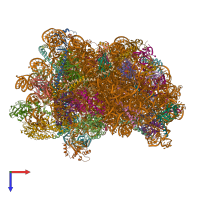 PDB entry 6n8j coloured by chain, top view.