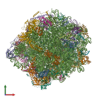 PDB entry 6n8k coloured by chain, front view.