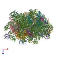 PDB entry 6n8l coloured by chain, top view.