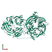 PDB entry 6n8r coloured by chain, front view.