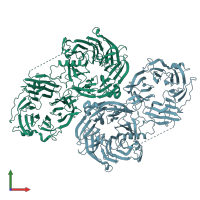 PDB entry 6n8s coloured by chain, front view.