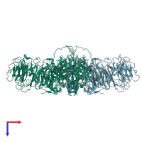 PDB entry 6n8s coloured by chain, top view.